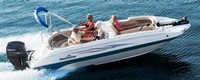 Photo of NauticStar 205 Sport Deck, 2011: Factory Bimini Top in Boot, viewed from Starboard Side (Factory OEM website photo) 