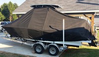 Photo of NauticStar 211 Hybrid 20xx T-Top Boat-Cover, viewed from Port Rear 