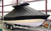 Photo of NauticStar 2S Offshore 20xx T-Top Boat-Cover, viewed from Starboard Front 