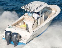 Photo of NauticStar 28XS, 2017 Factory Hard-T-Top, viewed from Starboard Rear (Factory OEM website photo) 
