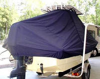 Photo of Panga 22 Boca Grande 20xx T-Top Boat-Cover, viewed from Starboard stern 