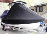 Photo of Pathfinder 2200 TRS 20xx T-Top Boat-Cover, viewed from Starboard Front 