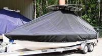 Photo of Pathfinder 2300 HPS 20xx T-Top Boat-Cover, viewed from Port Front 