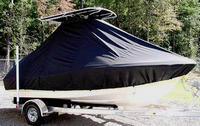 Photo of Pioneer® 	180 Sport Fish 20xx T-Top Boat-Cover, viewed from Starboard Side 