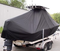 Photo of Pioneer® 	197 Islander 20xx T-Top Boat-Cover, viewed from Starboard Rear 
