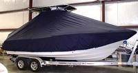 Pioneer® 222 Sport Fish T-Top-Boat-Cover-Elite-1099™ Custom fit TTopCover(tm) (Elite(r) Top Notch(tm) 9oz./sq.yd. fabric) attaches beneath factory installed T-Top or Hard-Top to cover boat and motors