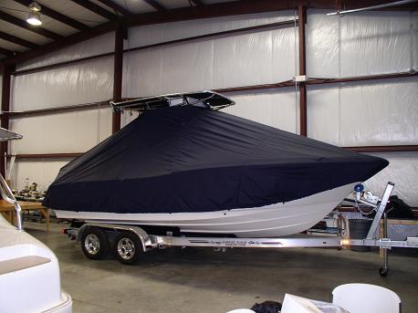 Pioneer 222CC, 20xx, TTopCovers™ T-Top boat cover Front 552