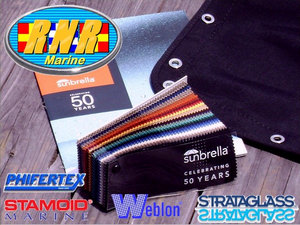 Sunbrella® solution dyed 9.5oz acrylic marine fabric sewn with factory OEM pattern (picture)