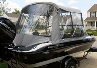 Photo of Ranger 1850 Reata, 2014: Bimini Top, Front Connector, Side Curtains, Aft Curtain, viewed from Starboard Rear 