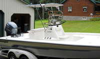 Photo of Ranger 2180 Bay Ranger, 2005: T-Topless™ Folding T-Top closeup, viewed from Starboard Front 