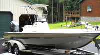 Photo of Ranger 2180 Bay Ranger, 2005: T-Topless™ Folding T-Top, viewed from Starboard Front 