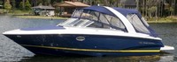 Photo of Regal 2700 Arch, 2013: ES model Bimini Top, Front Connector, Side Curtains, Camper Top, Camper Side and Aft Curtains, Bow Cover, viewed from Port Front 