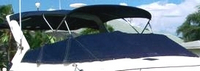 Photo of Regal Commodore 2760, 2001: Radar Arch Bimini Top, Camper Top, Cockpit Cover, viewed from Starboard Front 