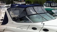 Photo of Regal Commodore 292, 1998: Bimini Top Valance, Front Visor, Side and Aft Curtains, viewed from Starboard Front 