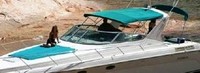 Photo of Regal Commodore 402, 1996: Bimini Top, Cockpit Cover Sunpad Cover Camper Top in Boot, viewed from Port Front 