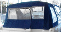Regal® Commodore 402 Camper-Top-Aft-Curtain-OEM-G4™ Factory Camper AFT CURTAIN with clear Eisenglass windows zips to back of OEM Camper Top and Side Curtains (not included) and connects to Transom, OEM (Original Equipment Manufacturer)