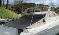 Photo of Regal Commodore 402, 1997: Bimini Top, Camper Top, Cockpit Cover, viewed from Starboard Rear 