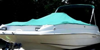 Photo of Regal Destiny 200, 1997: Bimini Top in Boot, Cockpit Cover, viewed from Port Bow 