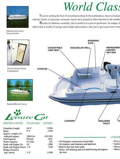 Regal® Leisure-Cat-26, 1993: Factory-Brochure-Page1