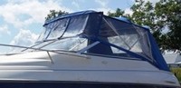 Regal® Valanti 222SC Bimini-Visor-OEM-G0.7™ Factory Front VISOR Eisenglass Window Set (typ. 3 front panels, but 1 or 2 on some boats) zips between front of OEM Bimini-Top (not included) and Windshield (NO Side-Curtains, sold separately), OEM (Original Equipment Manufacturer)