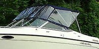 Regal® Ventura 6.8 Bimini-Visor-OEM-G1.7™ Factory Front VISOR Eisenglass Window Set (typ. 3 front panels, but 1 or 2 on some boats) zips between front of OEM Bimini-Top (not included) and Windshield (NO Side-Curtains, sold separately), OEM (Original Equipment Manufacturer)
