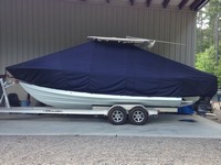 Photo of Regulator 25 20xx T-Top Boat-Cover, viewed from Port Side 