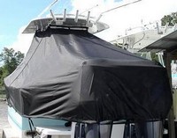 Regulator® 26FS T-Top-Boat-Cover-Sunbrella-2349™ Custom fit TTopCover(tm) (Sunbrella(r) 9.25oz./sq.yd. solution dyed acrylic fabric) attaches beneath factory installed T-Top or Hard-Top to cover entire boat and motor(s)