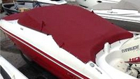 Photo of Rinker 196 Captiva OB, 2014:, Bow Cover Cockpit Cover, viewed from Port Rear 