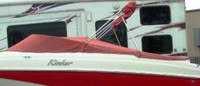 Photo of Rinker 212 Captiva Bowrider, 2004: Bimini Top in Boot, Cockpit Cover, viewed from Port Side 