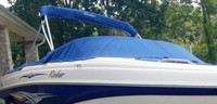 Rinker® 212 Captiva Bowrider Bimini-Top-Canvas-Zippered-OEM-T3.3™ Factory Bimini Replacement CANVAS (NO frame) with Zippers for OEM front Connector and Curtains (Not included), OEM (Original Equipment Manufacturer)