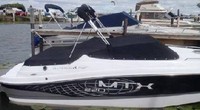 Photo of Rinker 220 MTX Cuddy NO Tower, 2013: Bimini Top in Boot, Cockpit Cover, viewed from Starboard Side 