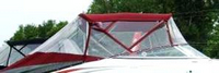 Photo of Rinker 246 Captiva Cuddy, 2013: Bimini Top, Front Connector, Side Curtains, Aft Curtain, viewed from Starboard Side 