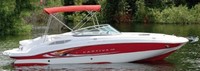Photo of Rinker 248DB Captiva, 2008: Bimini Top, viewed from Starboard Side 