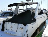 Photo of Rinker 260 Express Cruiser Radar Arch, 2008: Bimini Top, Camper Top, Cockpit Cover, viewed from Starboard Rear 