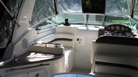 Photo of Rinker 260 Express Cruiser Radar Arch, 2008 Front Connector Bimini Side Curtains, Camper Side Curtains, Inside 