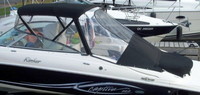 Photo of Rinker 262 Bow Rider, 2005: Bimini Connector, Side Curtains, Aft Curtain Aft Curtain Bottom Connection, viewed from Port Side 