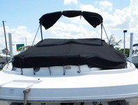 Rinker® 262 Bow Rider Cockpit-Cover-OEM-T3.5™ Factory Snap-On COCKPIT COVER with Adjustable Aluminum Support Pole(s) and reinforced Snap(s) for Pole alignment in Center of Cover on Larger Cockpit-Covers, OEM (Original Equipment Manufacturer)