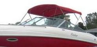 Photo of Rinker 262 Captiva Cuddy NO Arch, 2005: Bimini Top, viewed from Port Front 