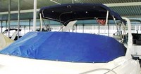 Photo of Rinker 270 Fiesta Vee, 2000: Factory Arch Bimini Cockpit Cover, viewed from Port Front 