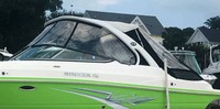 Photo of Rinker 276 Captiva Bowrider Arch, 2012: Arch Hard-Top, Connector, Side Curtains, Camper Top Aft Curtains, viewed from Port Side 