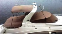 Photo of Rinker 280 Express Cruiser Canvas TO Arch, 2008: Bimini Top Frame, Camper Top, Cockpit Cover, viewed from Starboard Side 