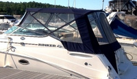 Photo of Rinker 280 Express Cruiser NO Arch, 2008: Bimini Top, Connector, Side Curtains, Camper Top, Camper Side and Aft Curtains, viewed from Port 