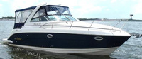 Photo of Rinker 290 Fiesta Vee, 2004: Bimini Top, Front Connector, Side Curtains, Camper Top, Camper Side Aft Curtains, viewed from Starboard Front 
