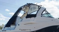 Photo of Rinker 310 Express Cruiser Hard-Top, 2015: Hard-Top, Front Connector, Side Curtains Hard-Top Aft Side Curtains Inserts Aft Curtain, viewed from Starboard Rear 