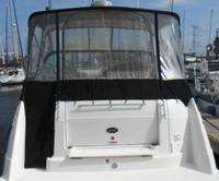 Photo of Rinker 340 Express Cruiser, 2009: Connector Connection, Side Curtains, Camper Top, Arch Connection, Side Aft Curtains, Rear 