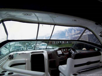 Photo of Rinker 340 Express Cruiser, 2009 Front Connector, Side Curtains, Inside 