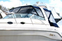 Rinker® 340 Fiesta Vee Bimini-Side-Curtains-OEM-T2™ Pair Factory Bimini SIDE CURTAINS (Port and Starboard sides) with Eisenglass windows zips to sides of OEM Bimini-Top (Not included, sold separately), OEM (Original Equipment Manufacturer)