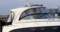 Photo of Rinker 400 Express Cruiser Hard-Top, 2008: Connector, Side Curtains HT Connections, Camper Side and Aft Curtains, viewed from Starboard Side 