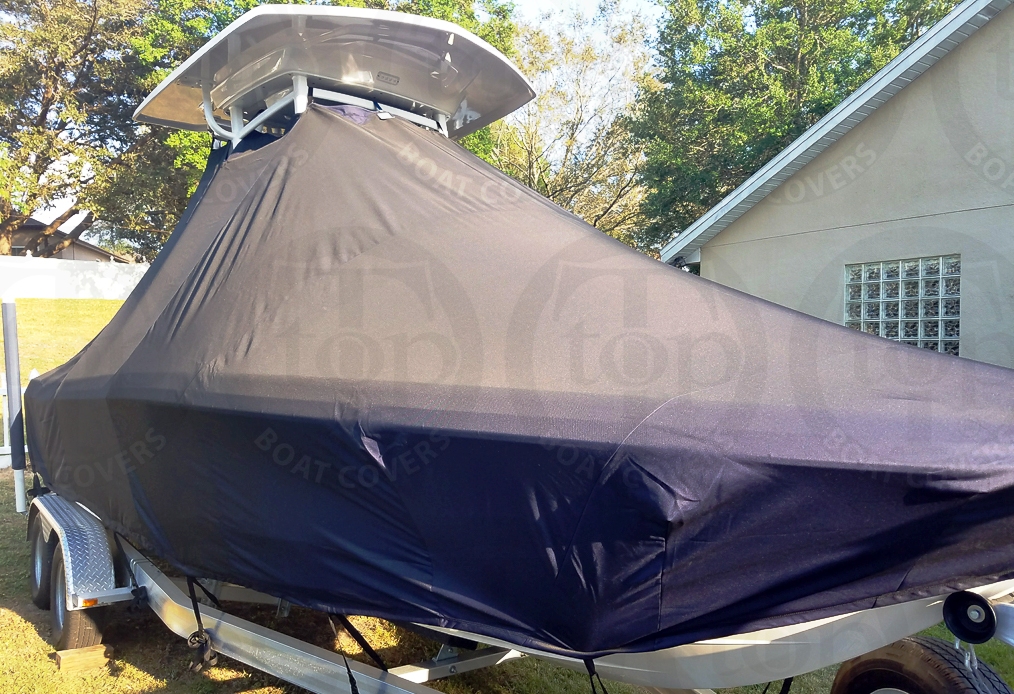 Robalo 226 Cayman, 20xx, TTopCovers™ T-Top boat cover, starboard front