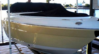 Photo of Robalo 227DC, 2007:, Bow Cover Cockpit Cover, viewed from Starboard Front 